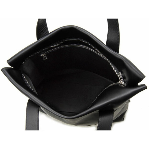 Loewe Shopper Bag Leather Black White - Picture 3 of 6